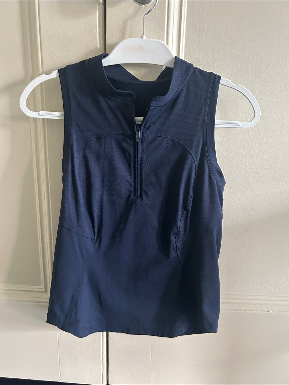 lululemon athletica Navy Sleeveless Zip-Front Performance Tank